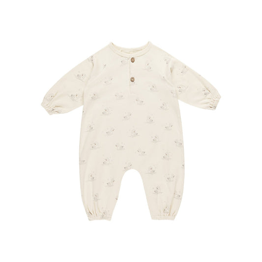 Swan Henley Bubble Jumpsuit - Quincy Mae