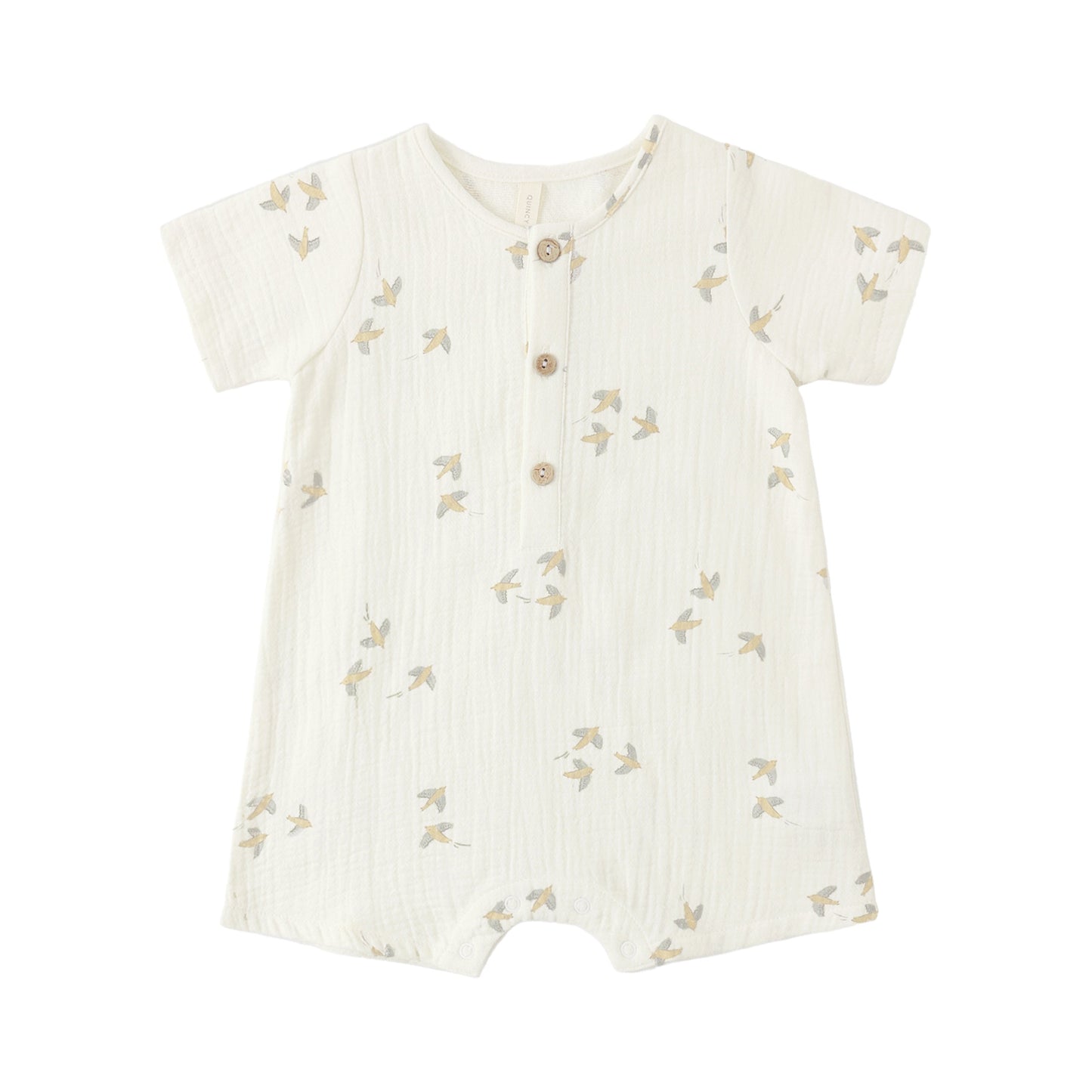 Birds Woven Romper - Quincy Mae