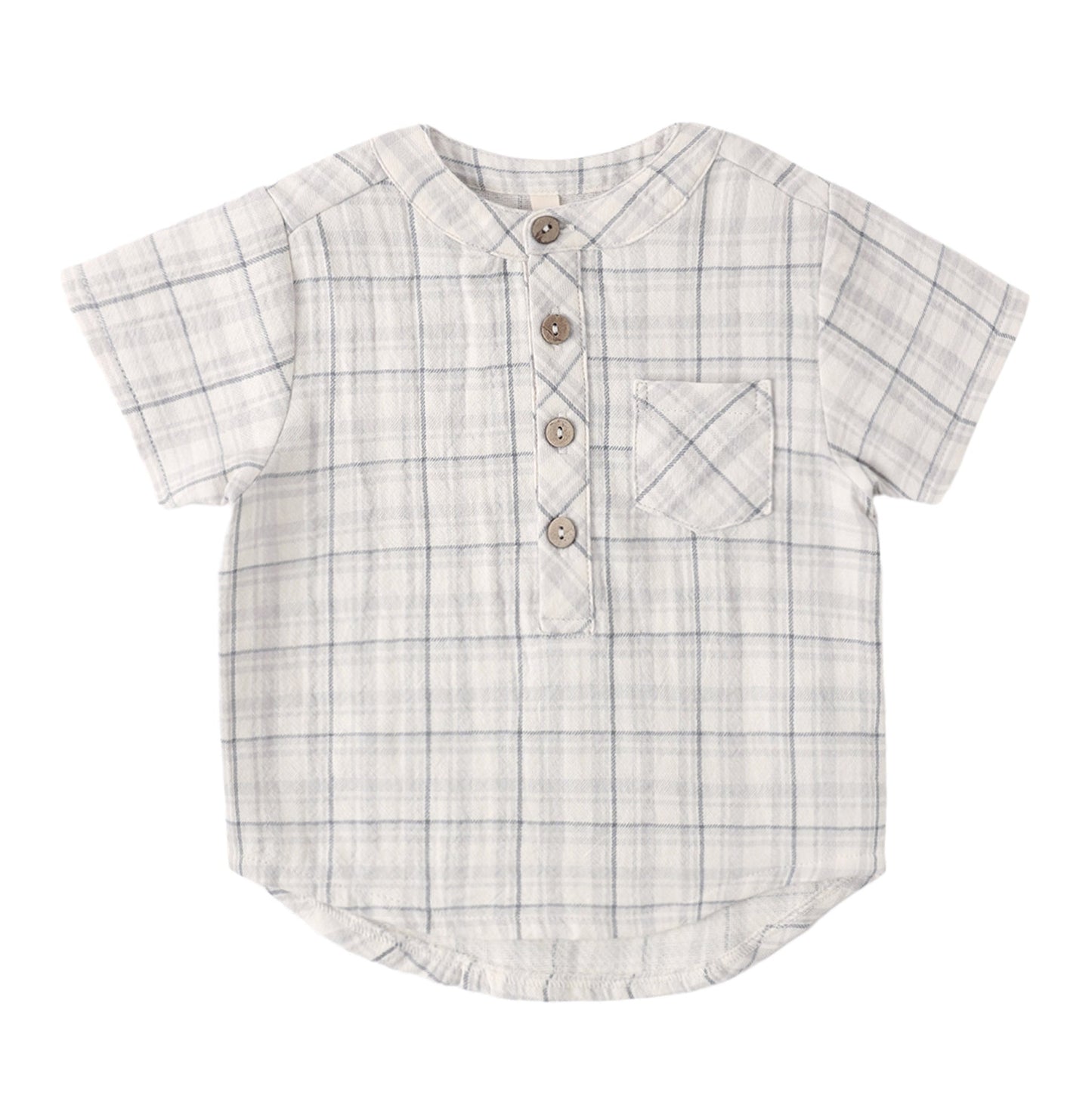 Blue Plaid Jaxson Shirt - Quincy Mae