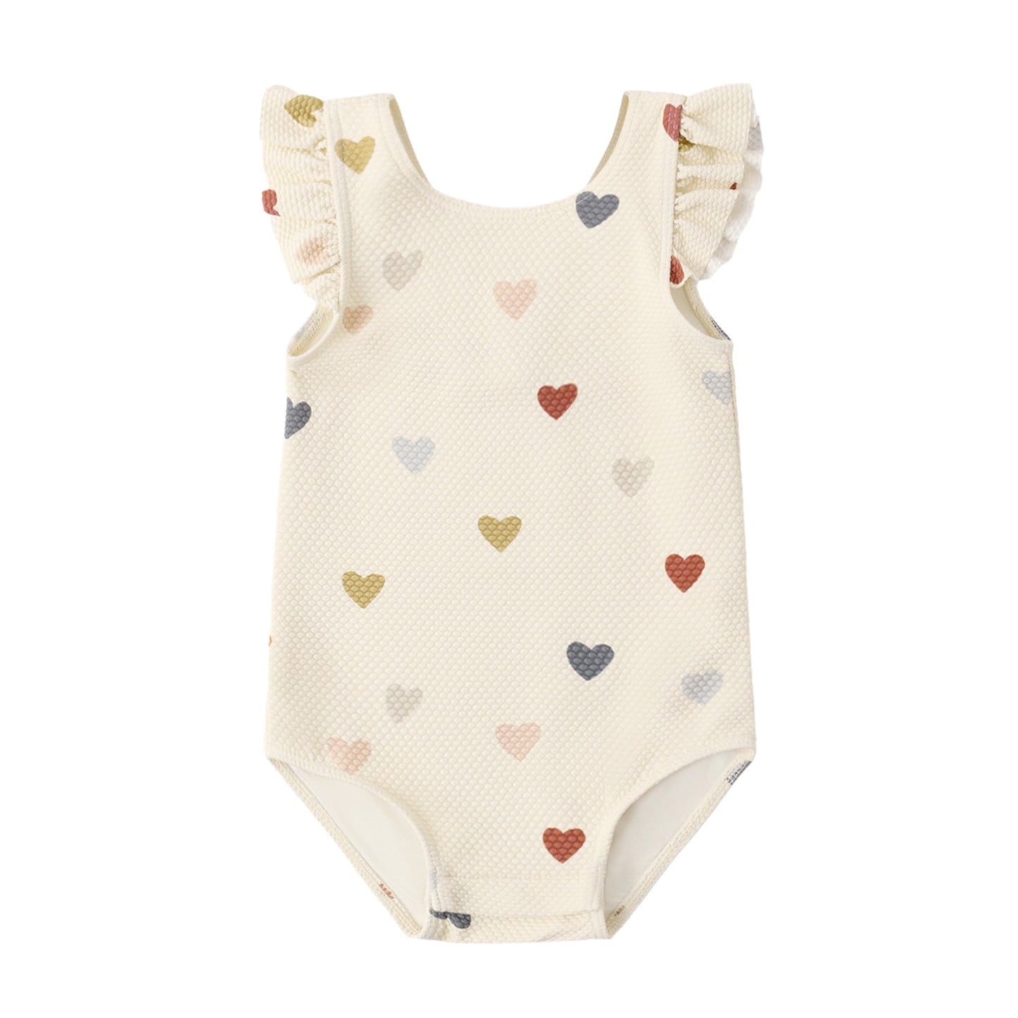 Confetti Hearts Scoop Back Swimsuit - Quincy Mae