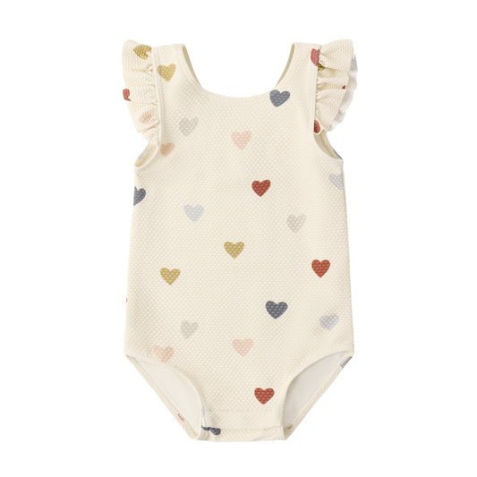 Confetti Hearts Scoop Back Swimsuit - Quincy Mae