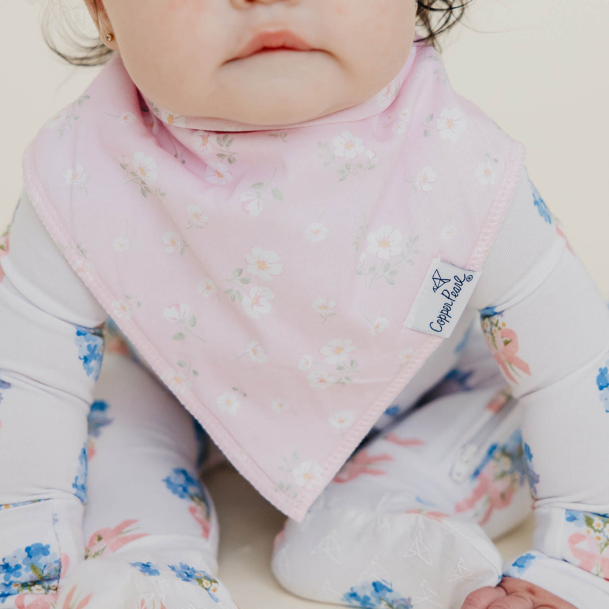 Bow My Gosh Bandana Bibs - Copper Pearl