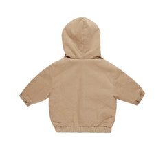 Latte Hooded Corduroy Jacket - Quincy Mae