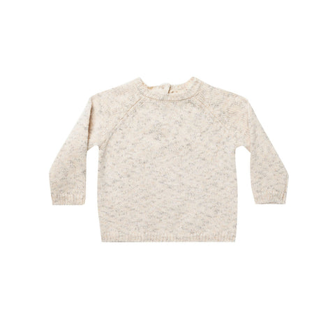 Natural Speckled Knit Sweater - Quincy Mae