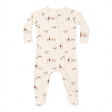 Forest Friends Bamboo Zip Footie - Quincy Mae
