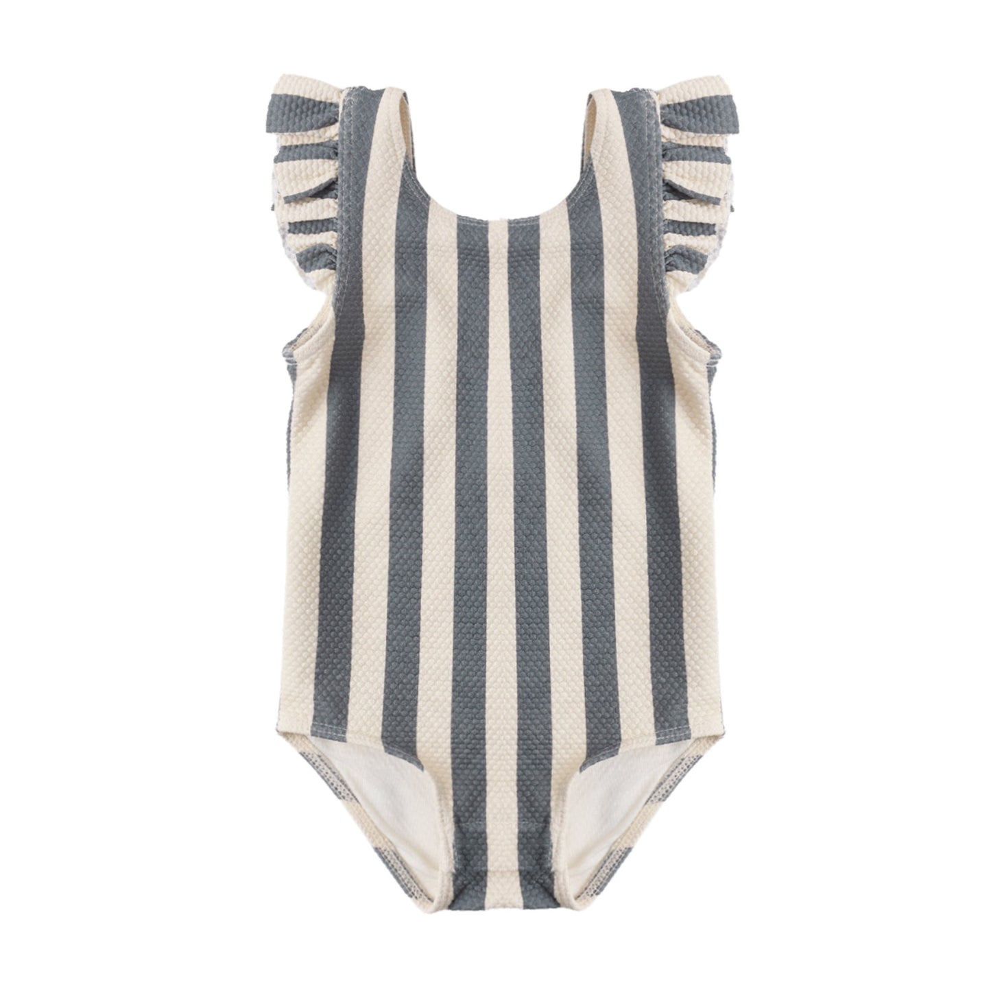 Ocean Retro Stripe Scoop Back Swimsuit - Quincy Mae