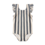 Ocean Retro Stripe Scoop Back Swimsuit - Quincy Mae
