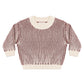 Black Cherry Stripe Relaxed Knit Sweater - Quincy Mae