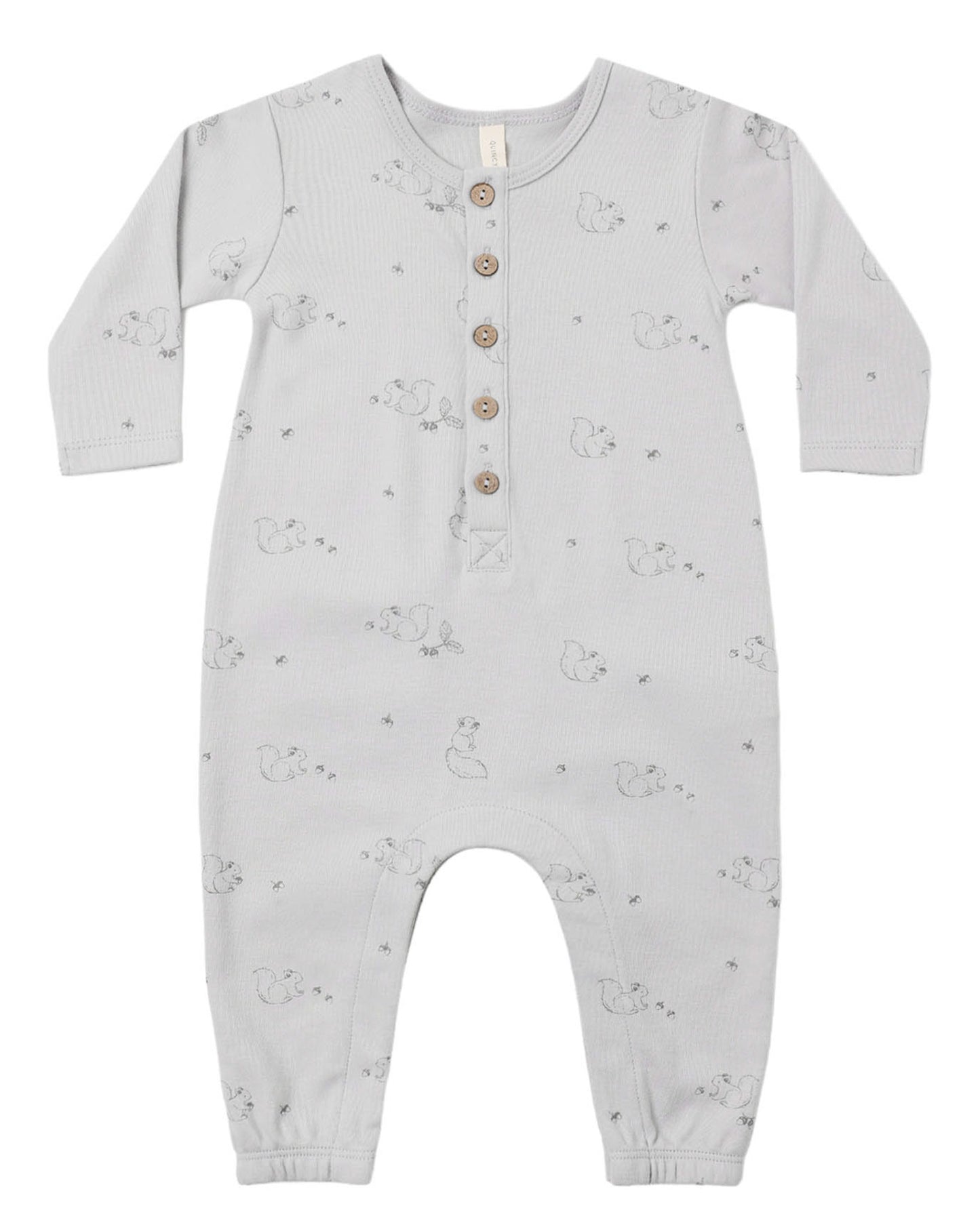 Squirrel Long Sleeve Jumpsuit - Quincy Mae