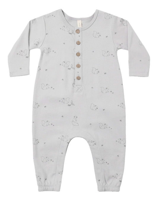 Squirrel Long Sleeve Jumpsuit - Quincy Mae