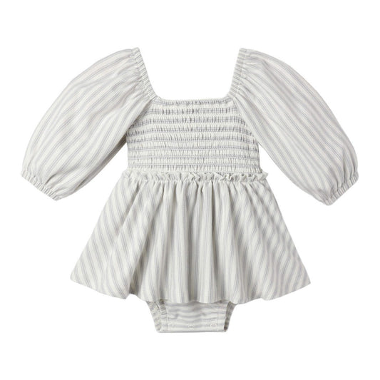 Cloud Stripe Lainey Romper - Quincy Mae