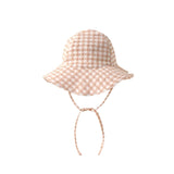 Melon Check Sun Hat - Quincy Mae