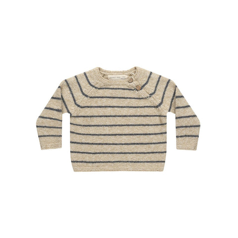 Indigo Stripe Ace Knit Sweater - Quincy Mae