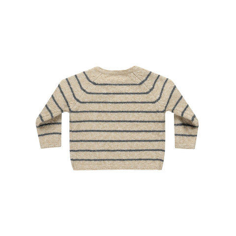 Indigo Stripe Ace Knit Sweater - Quincy Mae