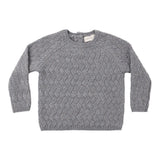 Heathered Slate Knit Sweater - Quincy Mae