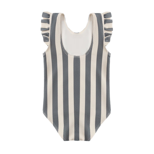 Ocean Retro Stripe Scoop Back Swimsuit - Quincy Mae