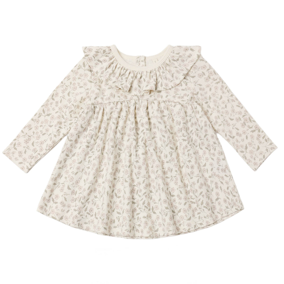 Floret Ruffle Collar Jersey Dress - Quincy Mae