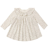 Floret Ruffle Collar Jersey Dress - Quincy Mae