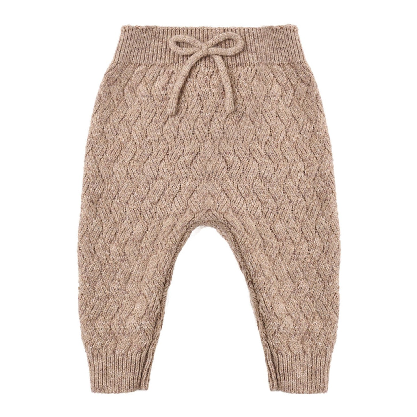 Heathered Almond Knit Pant - Quincy Mae