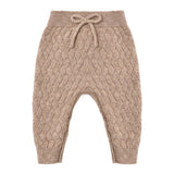 Heathered Almond Knit Pant - Quincy Mae