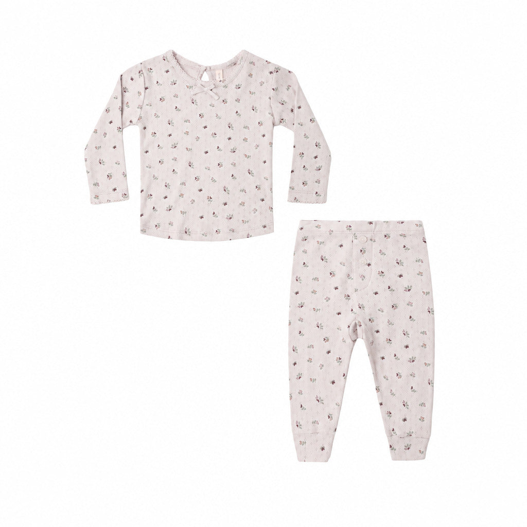 Heart Ditsy Pointelle Top & Legging - Quincy Mae