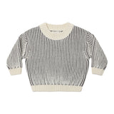 Midnight Stripe Relaxed Knit Sweater - Quincy Mae