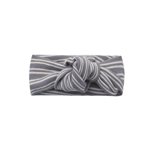 Slate Microstripe Knotted Headband - Quincy Mae