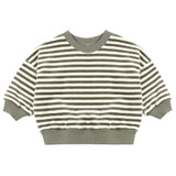 Spruce Stripe Velour Sweatshirt - Quincy Mae