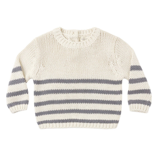 Slate Stripe Rex Sweater - Quincy Mae