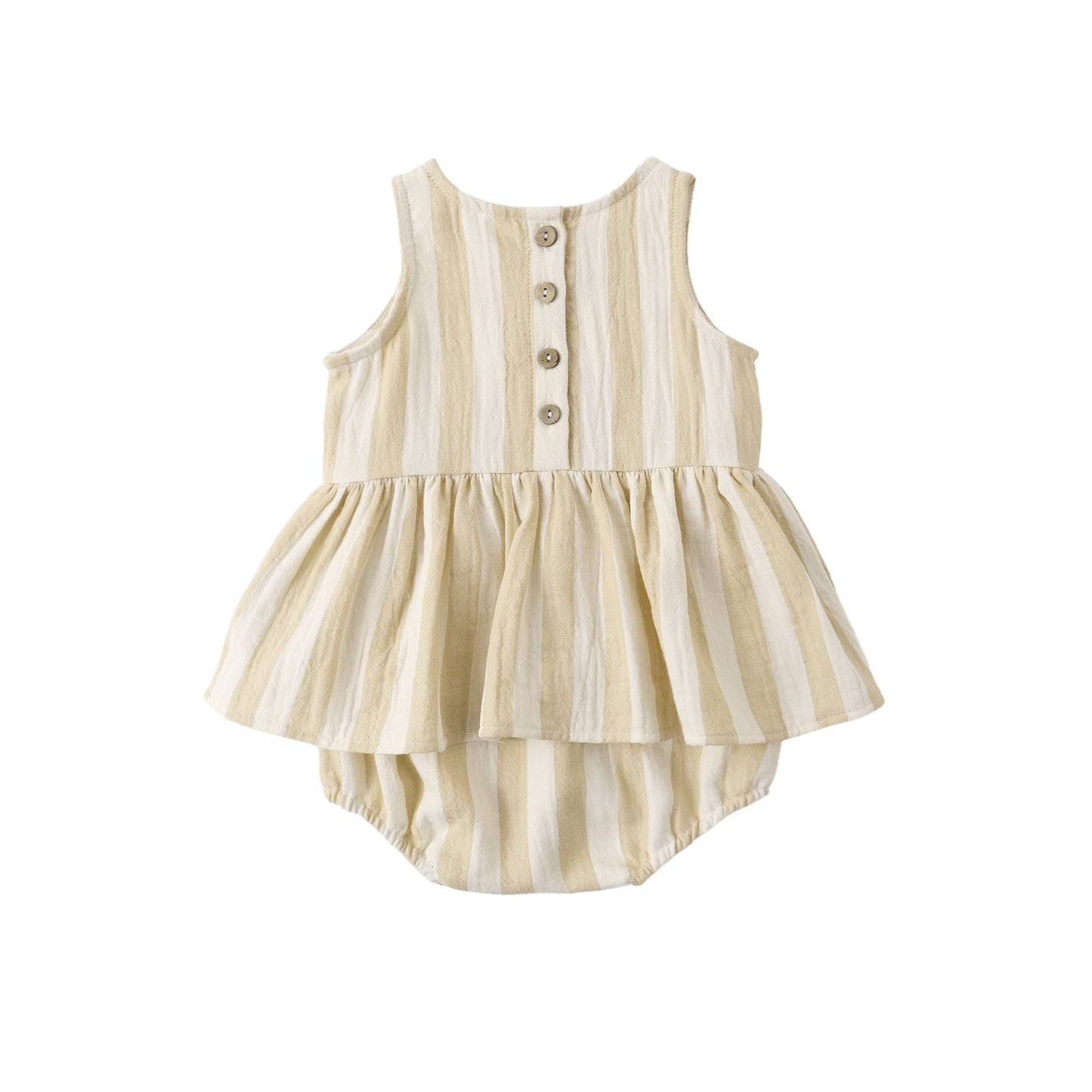 Summer Stripe Skirted Tank Romper - Quincy Mae