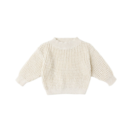 Natural Chunky Knit Sweater - Quincy Mae