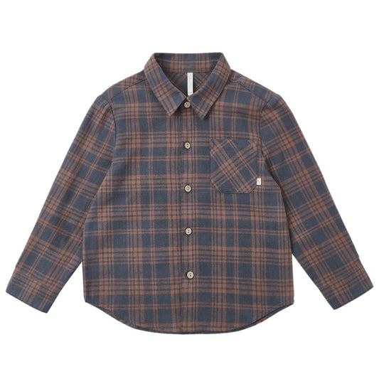 Midnight Plaid Collared Shirt - Rylee & Cru