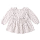 Heart Ditsy Ruffle V Dress - Quincy Mae