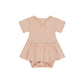 Melon Pointelle Skirted Bodysuit - Quincy Mae