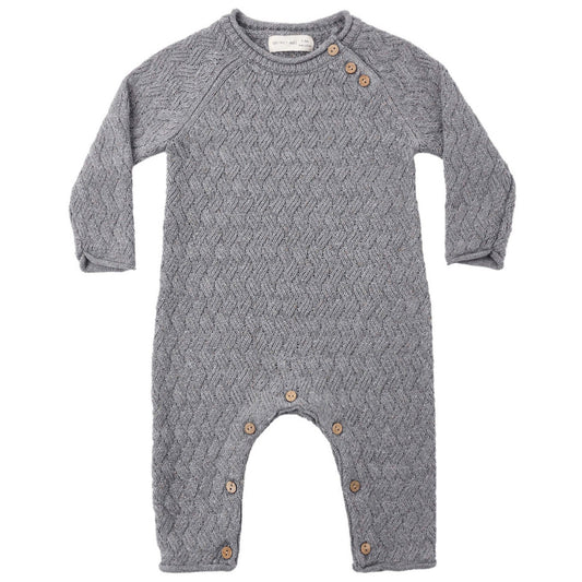 Heather Slate Knit Jumpsuit - Quincy Mae