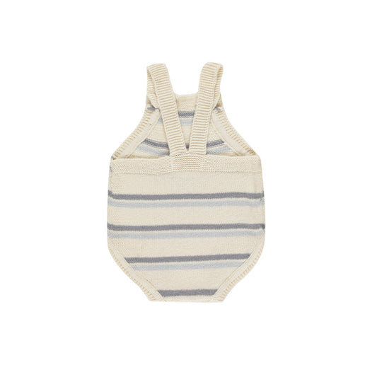 Blue Stripe Tatum Romper - Quincy Mae