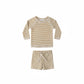 Honey Small Stripe Finn Rashguard + Short Set - Quincy Mae