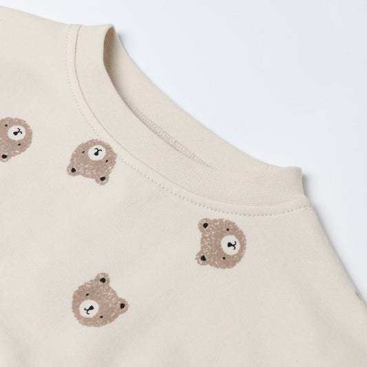 Brown Bear Relaxed Sweatshirt - Quincy Mae