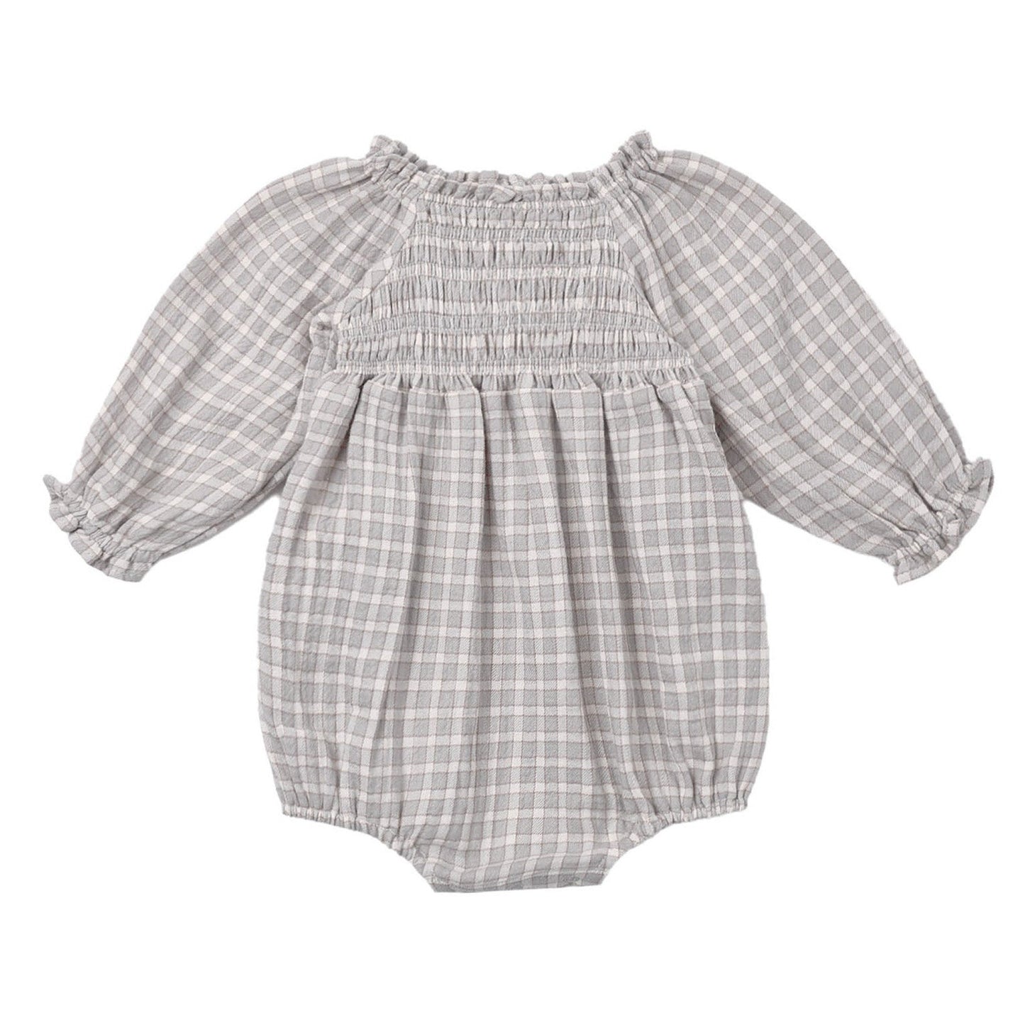 Blue Gingham Eden Romper - Quincy Mae