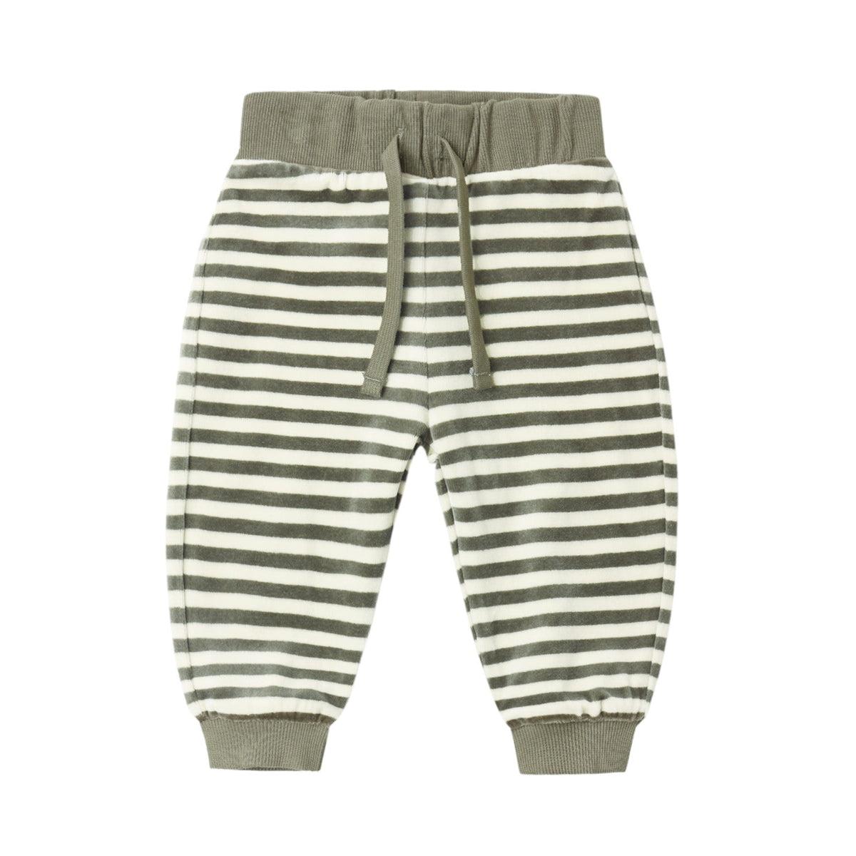 Spruce Stripe Velour Sweatpants - Quincy Mae