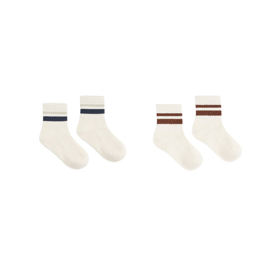 Fog & Mulberry Striped Sock Pack - Rylee + Cru
