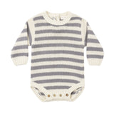 Slate Stripe Rex Romper - Quincy Mae