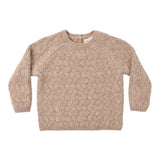 Heathered Almond Knit Sweater - Quincy Mae