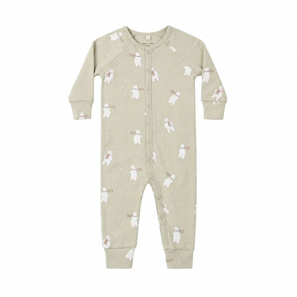 Polar Bears Organic Long John - Rylee + Cru