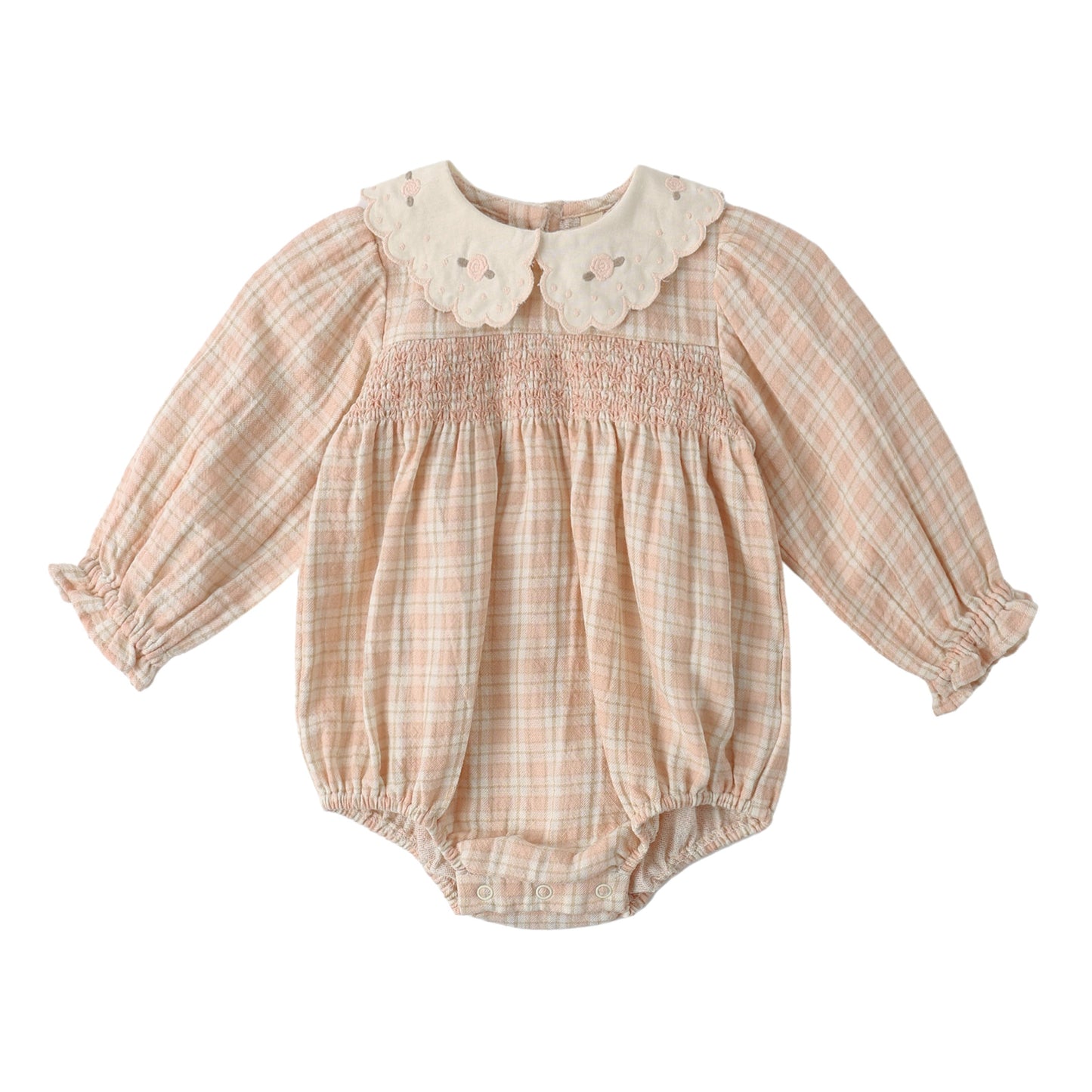 Pink Plaid Callie Romper - Quincy Mae