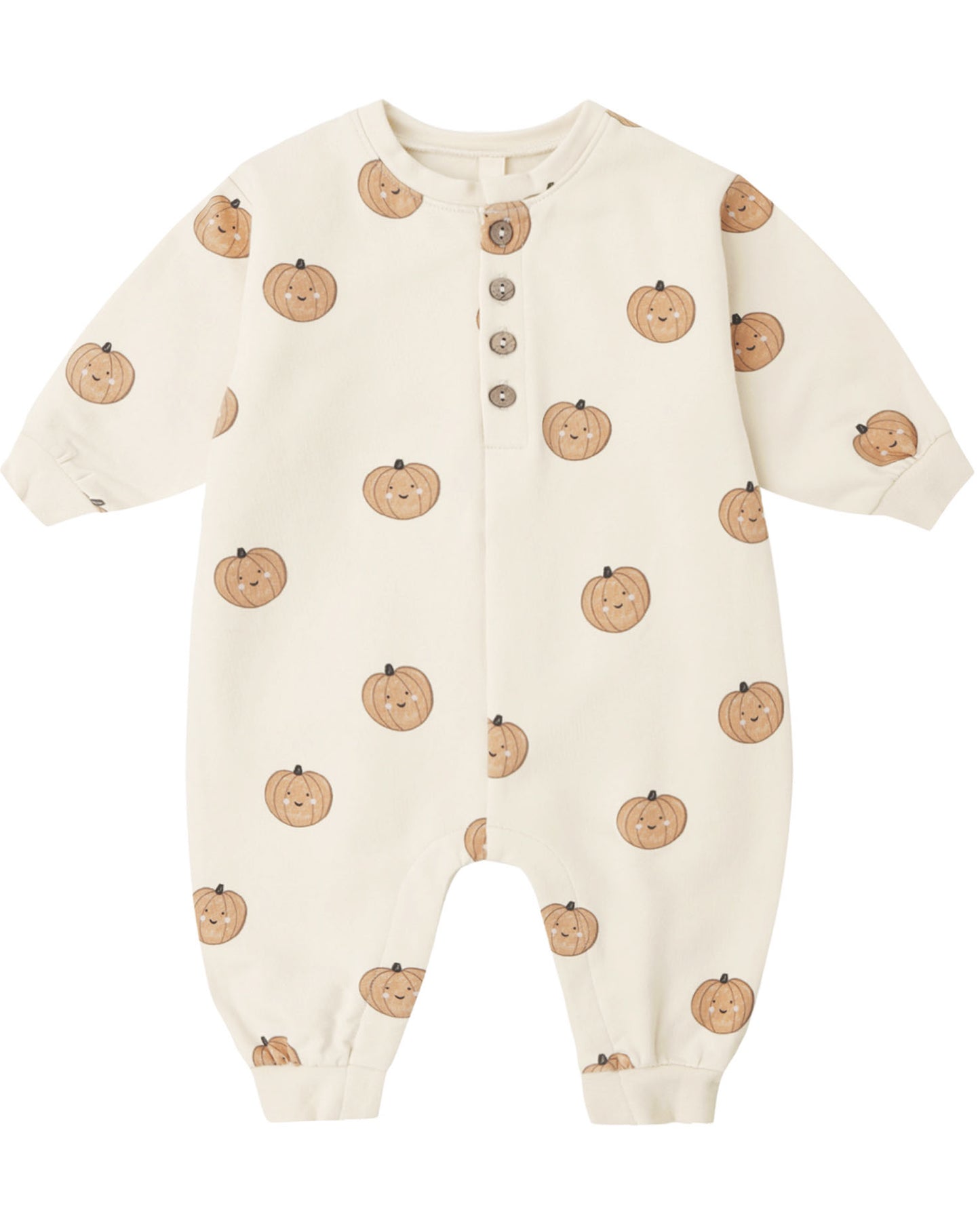Pumpkin Fleece Jumpsuit - Quincy Mae