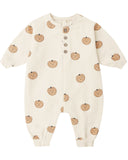 Pumpkin Fleece Jumpsuit - Quincy Mae
