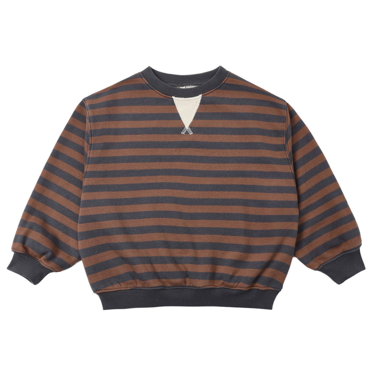 Mulberry Stripe Oversized Crew - Rylee + Cru