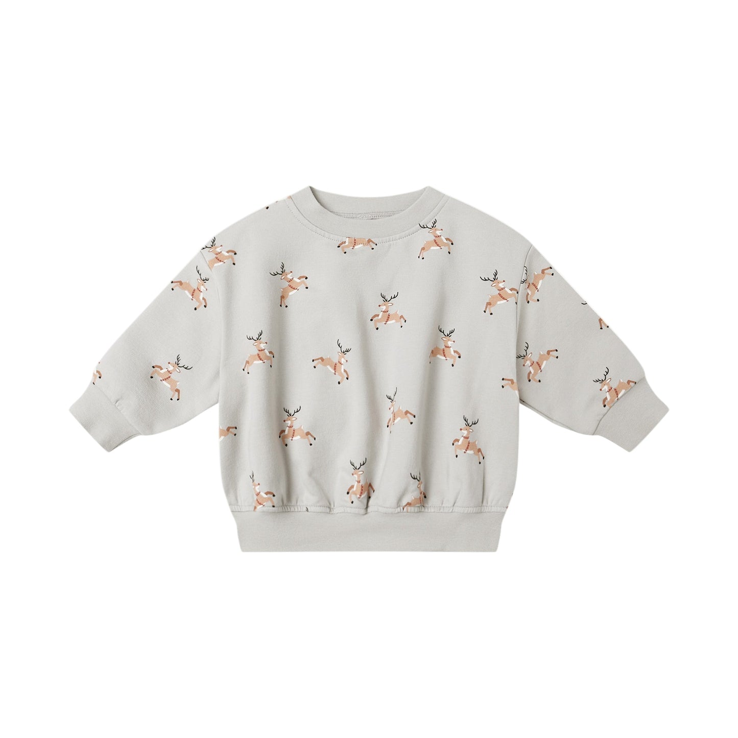 Reindeer Relaxed Fleece Sweatshirt - Quincy Mae