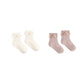 Rosewood & Natural Lace Trim Sock Pack - Rylee + Cru